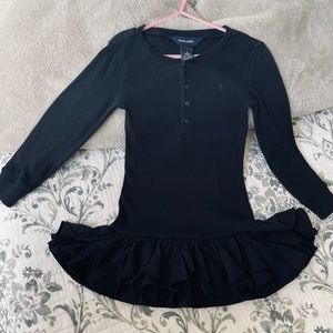 Ralph Lauren Girls long sleeve dress with ruffled bottom size 5